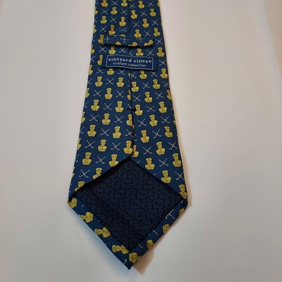 Vineyard Vines Tie Mens 58x3.75 Custom Collection Golf 100% Silk Hand Made USA - Picture 5 of 6